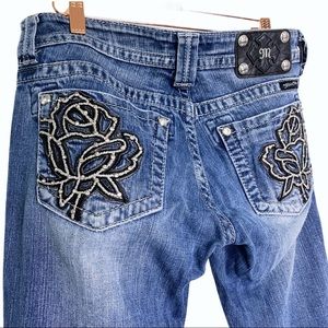 Miss Me Jeans 27 Rose Bootcut E323